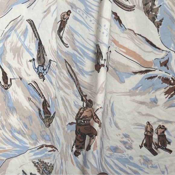 Tommy Hilfiger Slim Fit Ski Print Long Sleeve Button Up Shirt Mens Size Medium - Picture 5 of 11